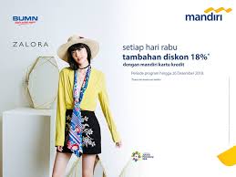 Diskon 18% di ZALORA dengan Mandiri Kartu Kredit